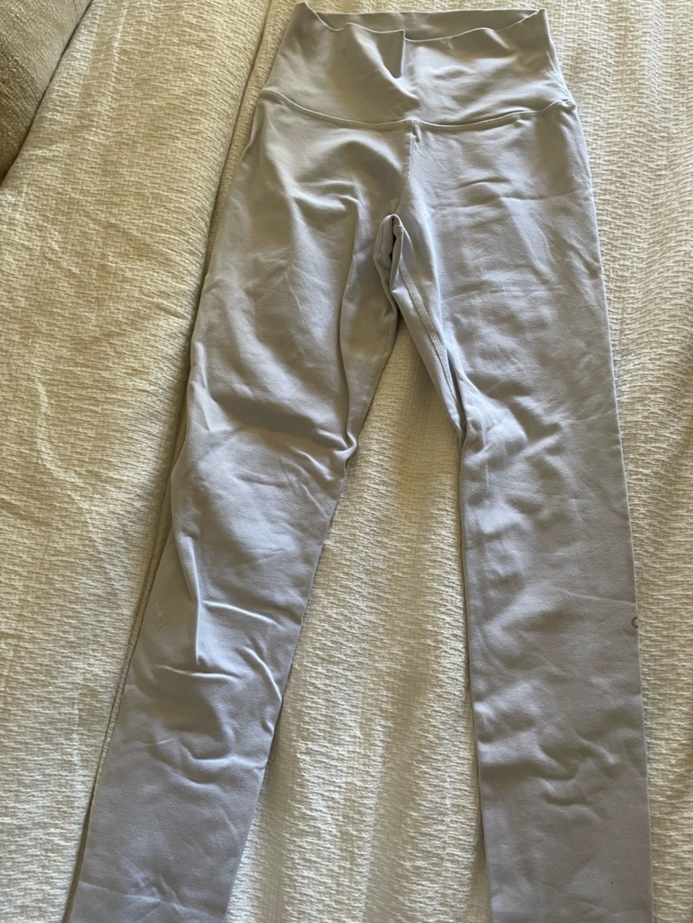 ALO Yoga Light Gray High-Waist Leggings